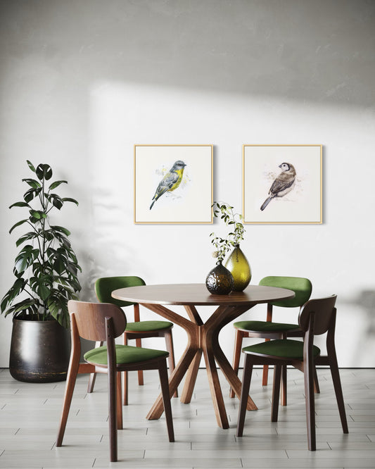 "Double-Barred Finch" - 24 x 24"