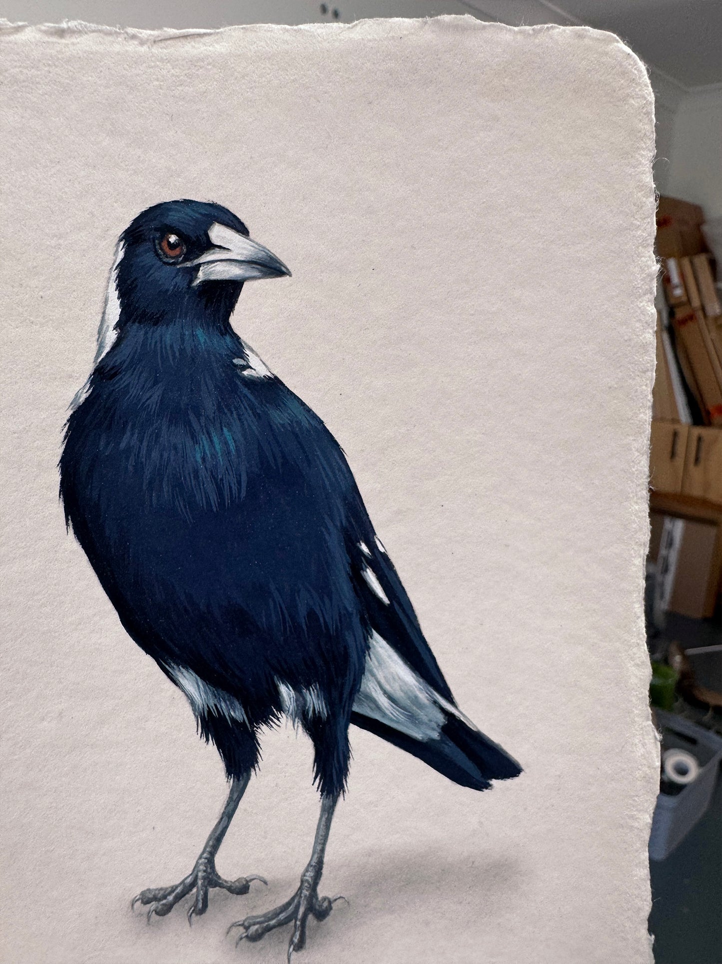 October Magpie #1 - 4.75 x 6.75"