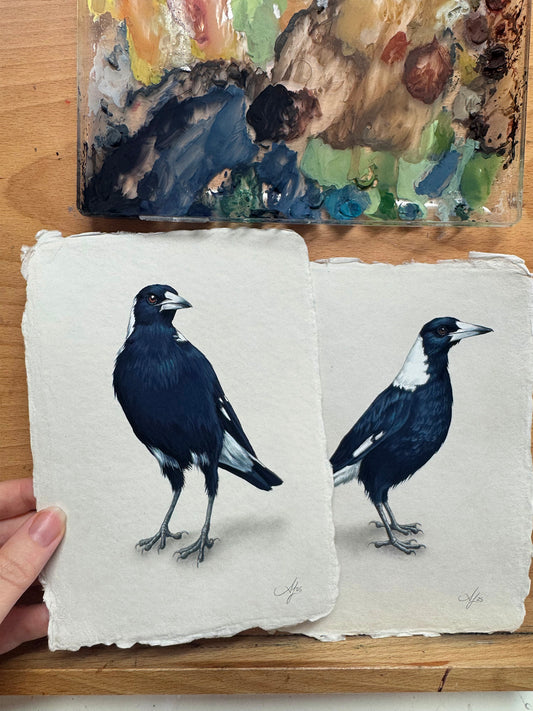 October Magpie #1 - 4.75 x 6.75"