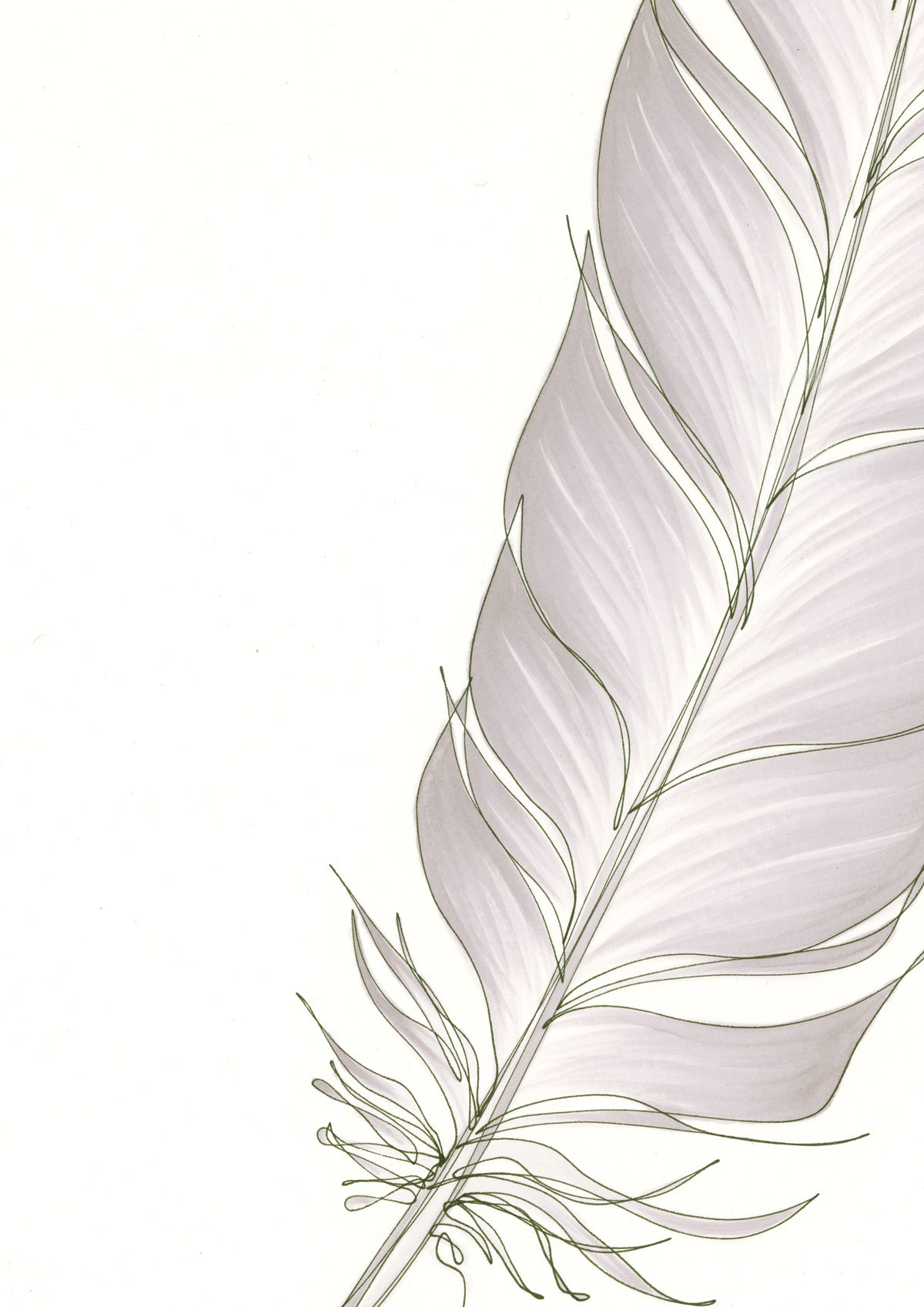 Feather Lines #1 - 12 x 16"