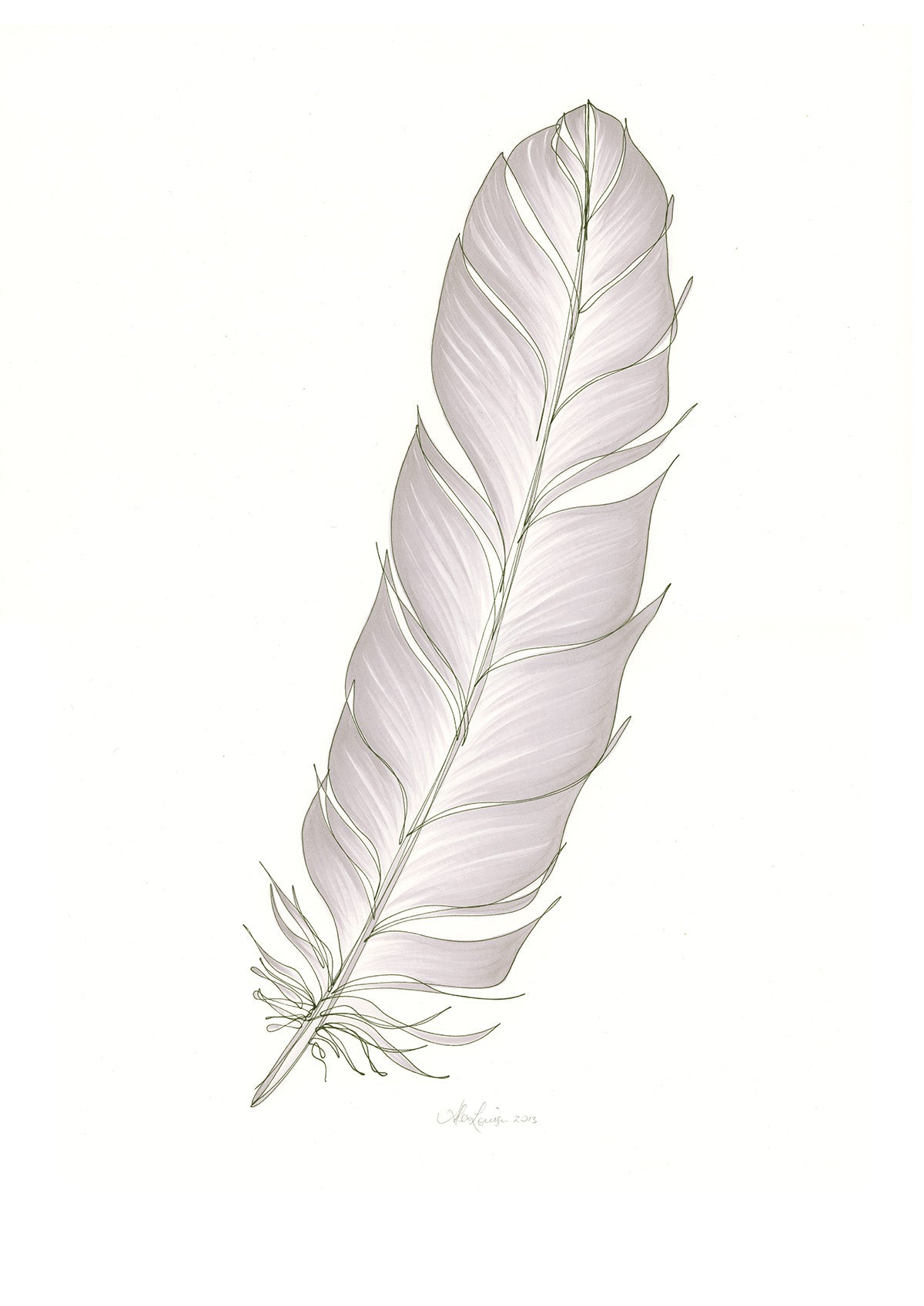 Feather Lines #1 - 12 x 16"