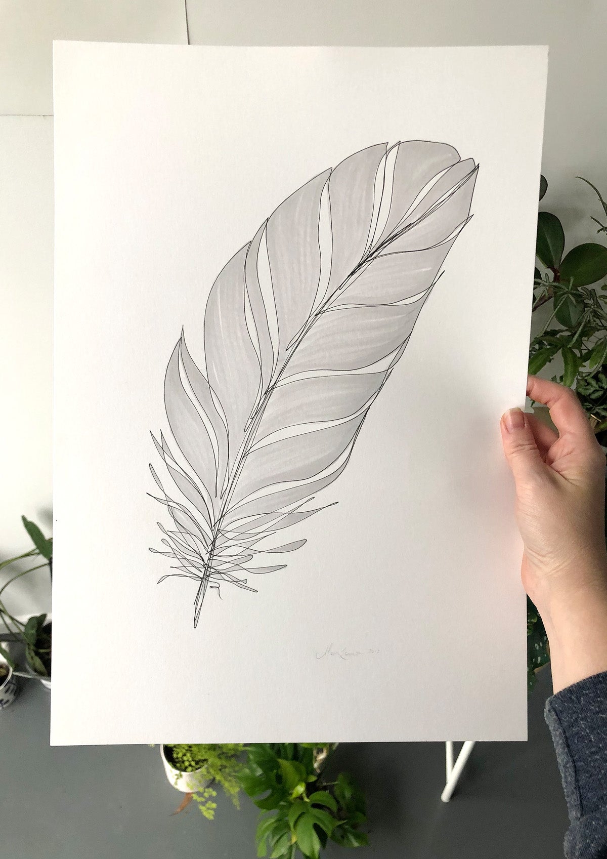 Feather Lines #2 - 12 x 16"
