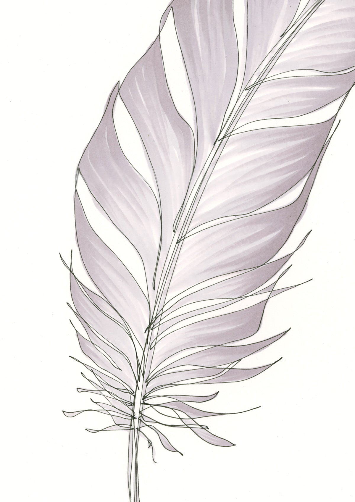 Feather Lines #4 - 12 x 16"