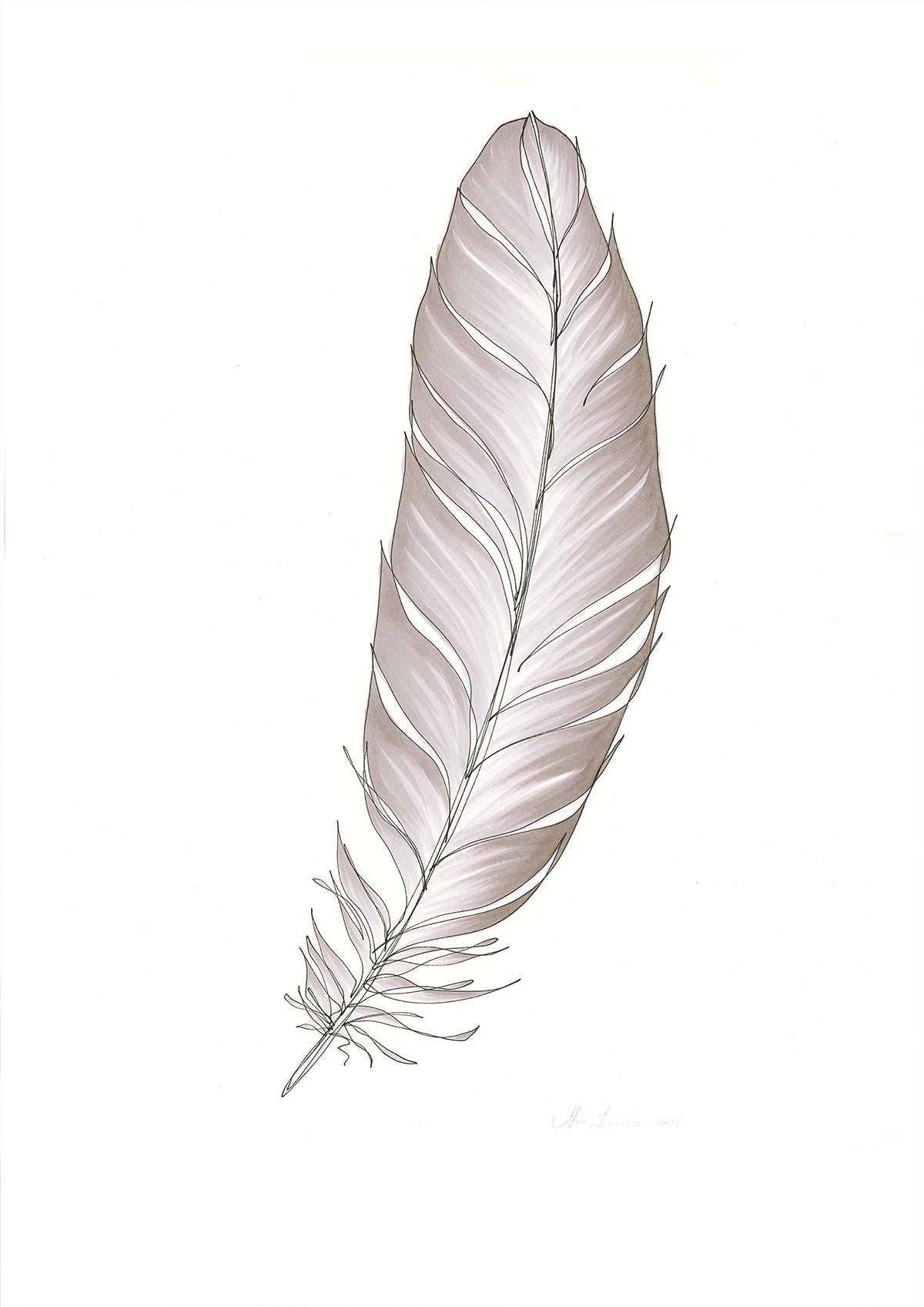 Feather Lines #7 - 12 x 16"