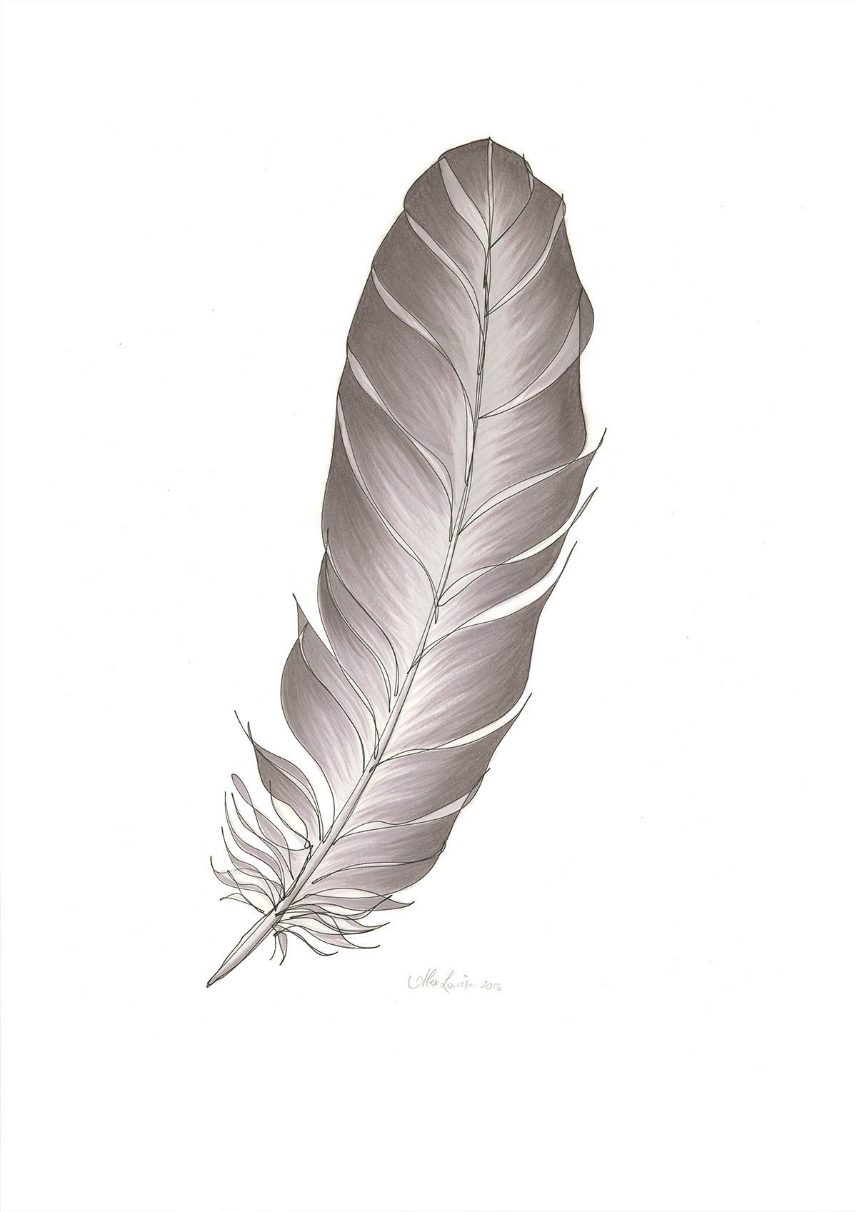 Feather Lines #10 - 12 x 16"