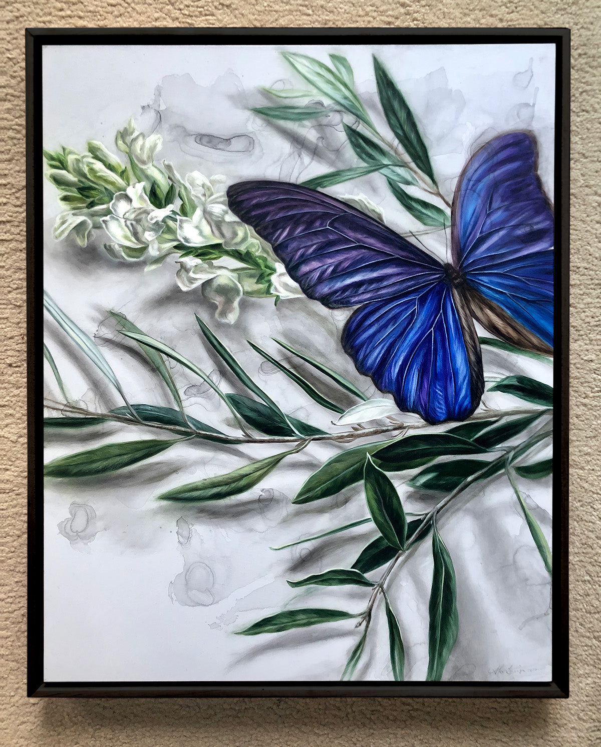 "Morpho Blue" - 16 x 20"