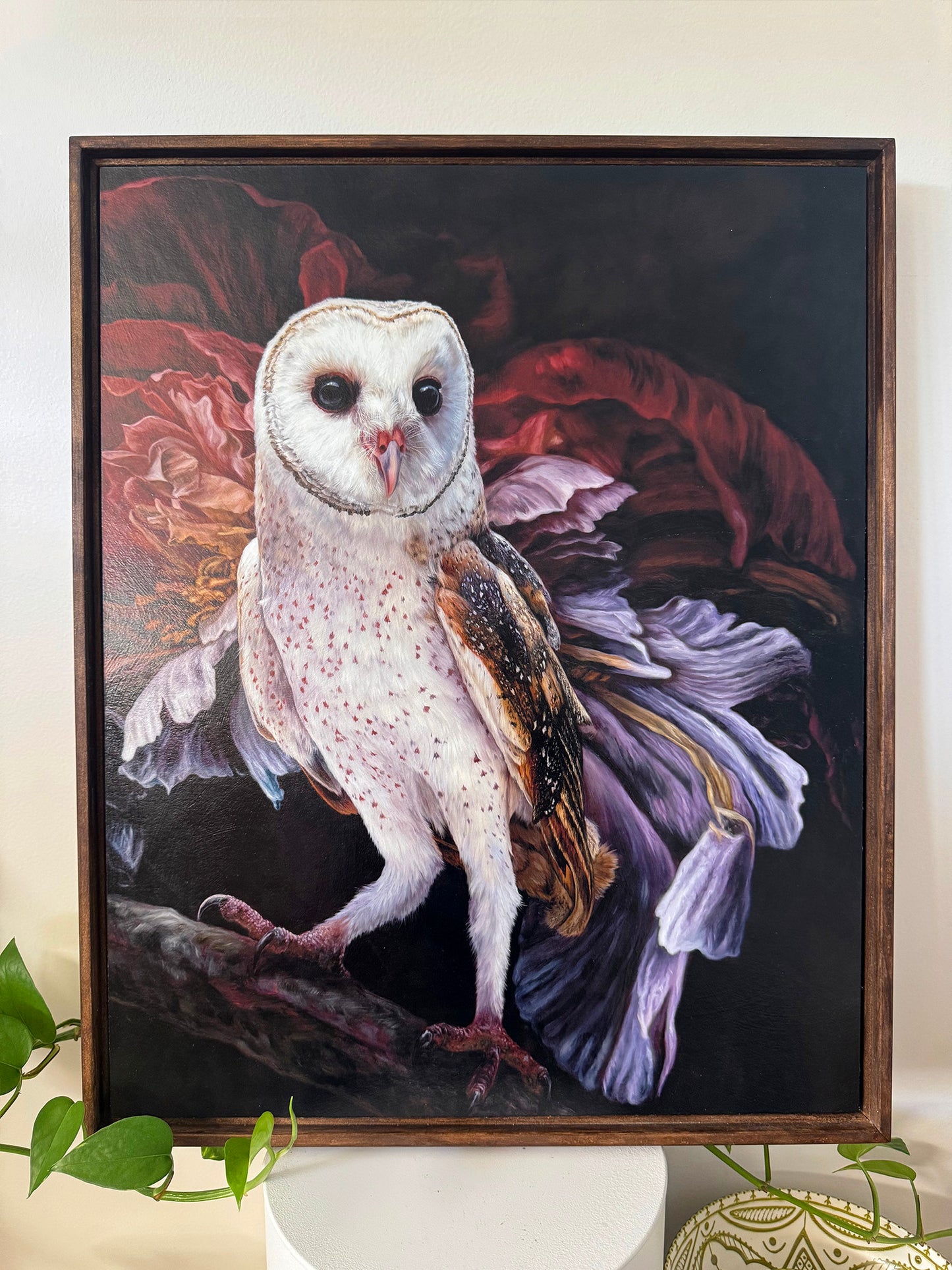 Special Edition One-off Framed Barn Owl Print - 17 x 21"