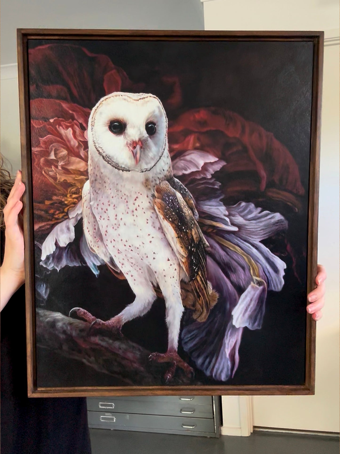 Special Edition One-off Framed Barn Owl Print - 17 x 21"