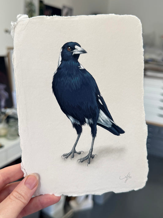 October Magpie #1 - 4.75 x 6.75"