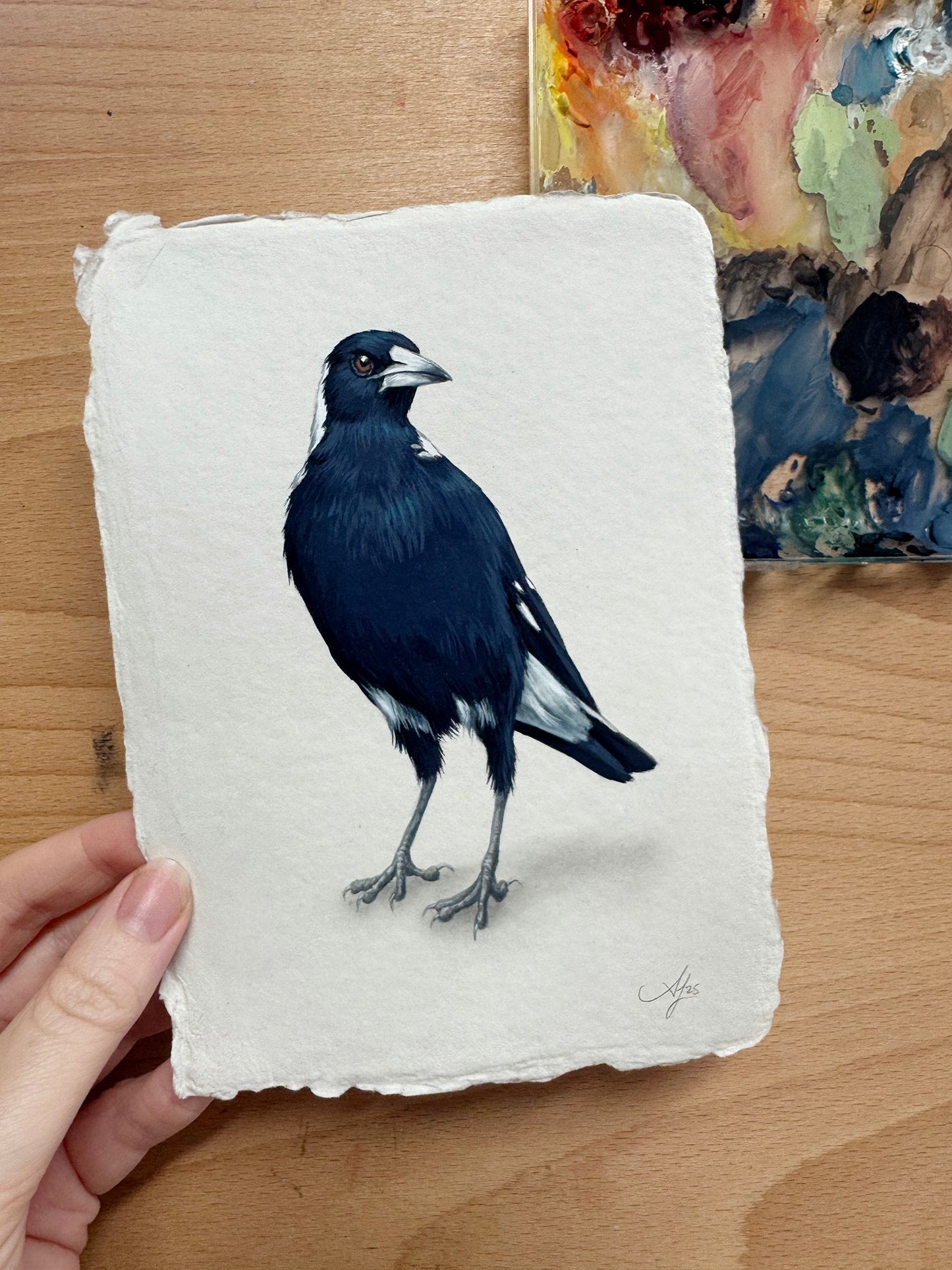 October Magpie #1 - 4.75 x 6.75"