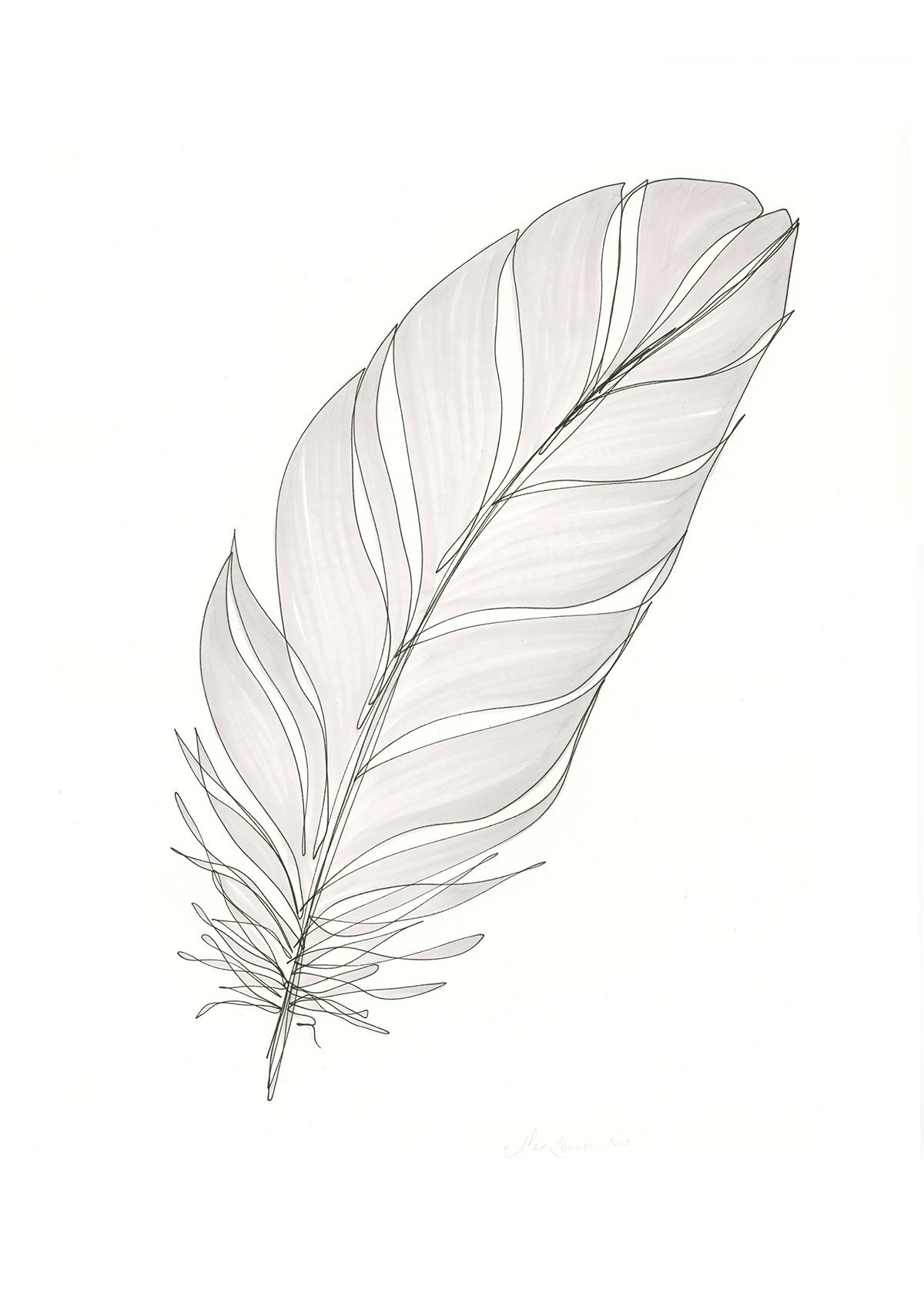 Feather Lines #2 - 12 x 16"