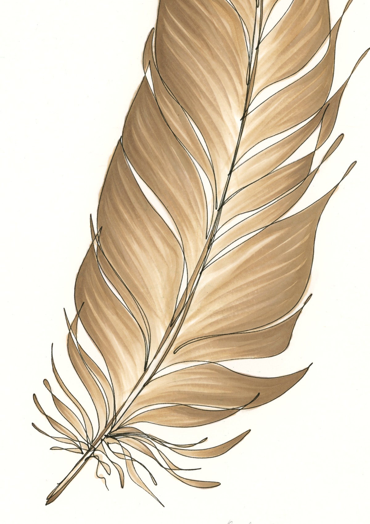 Feather Lines #8 - 12 x 16"