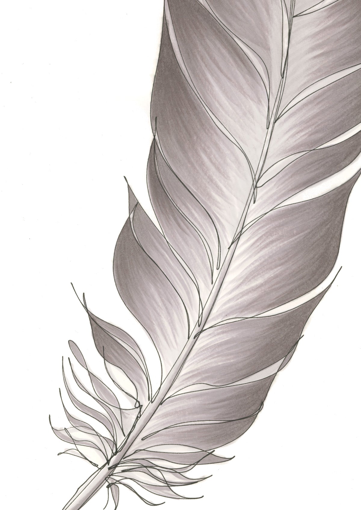 Feather Lines #10 - 12 x 16"