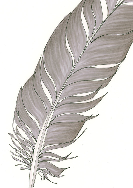 Feather Lines #13 - 12 x 16"
